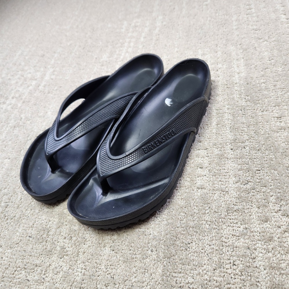 Birkenstock Honolulu EVA Black Thong Sandals Mens 9 Womens 11 EU 42